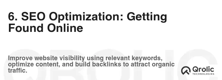 6. SEO Optimization: Getting Found Online 6. SEO Optimization: Getting Found Online