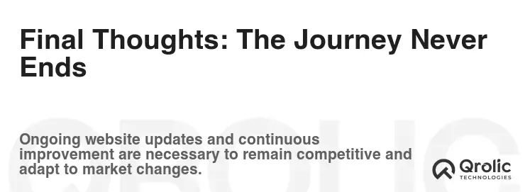 Final Thoughts: The Journey Never Ends Final Thoughts: The Journey Never Ends