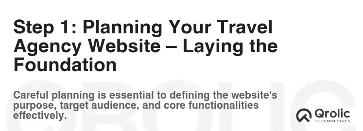 Step 1: Planning Your Travel Agency Website – Laying the Foundation Step 1: Planning Your Travel Agency Website – Laying the Foundation