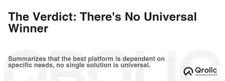 The Verdict: There's No Universal Winner The Verdict: There's No Universal Winner