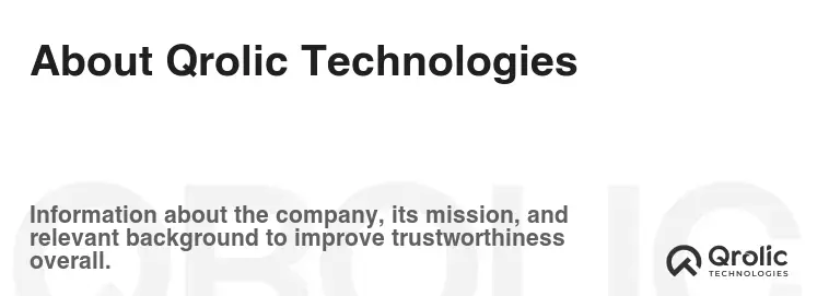 About Qrolic Technologies About Qrolic Technologies
