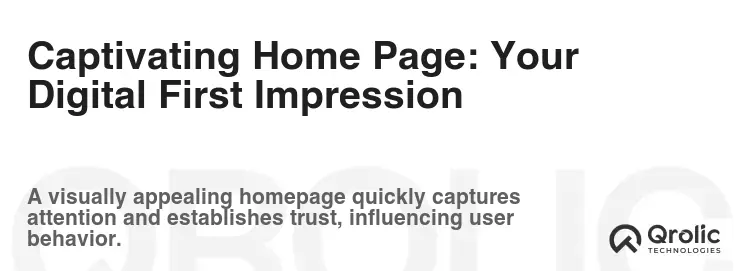 Captivating Home Page: Your Digital First Impression Captivating Home Page: Your Digital First Impression