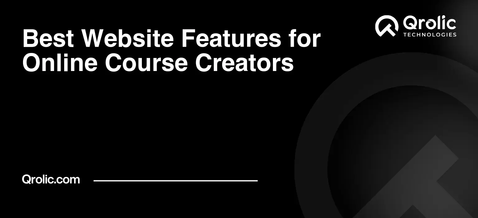 Best Website Features for Online Course Creators performance audit conduct a wordpress