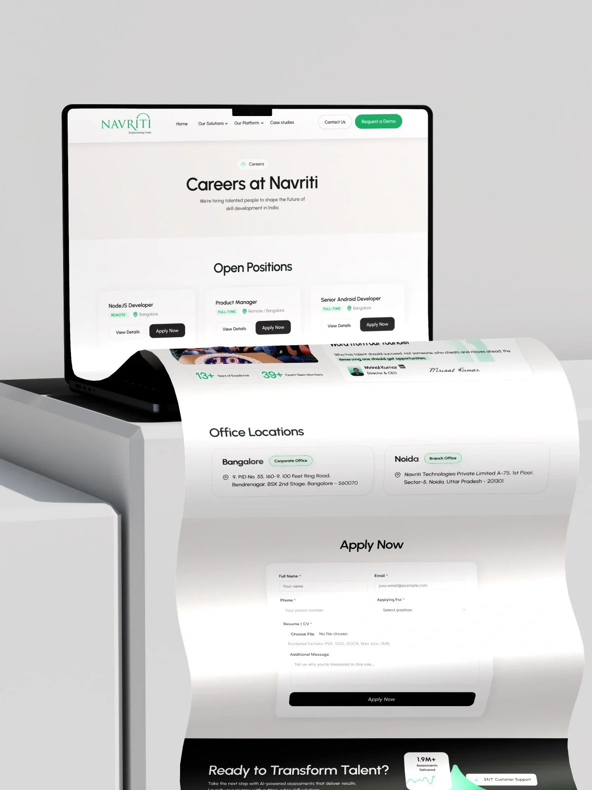 Empowering India’s Skilling Movement — Navriti Website Redesign Empowering