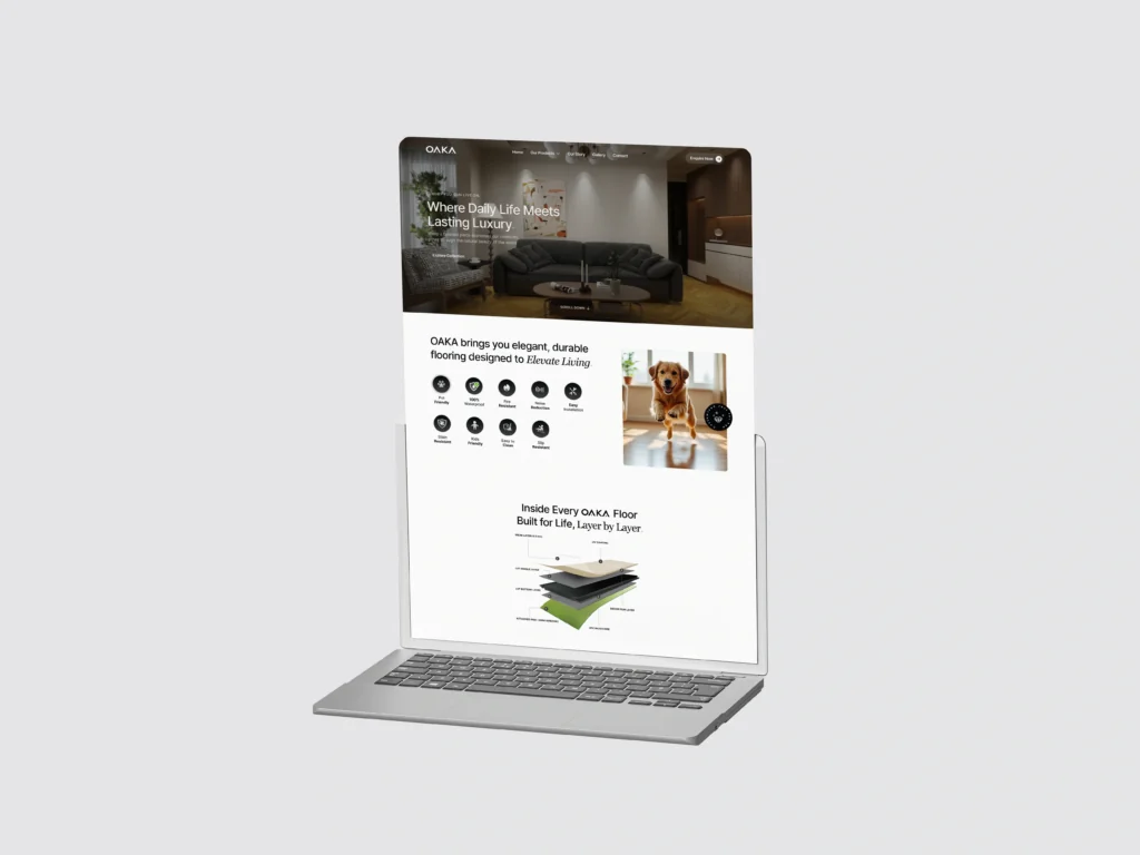 Premium Digital Experience That Matches OAKA’s Luxury Flooring Standards