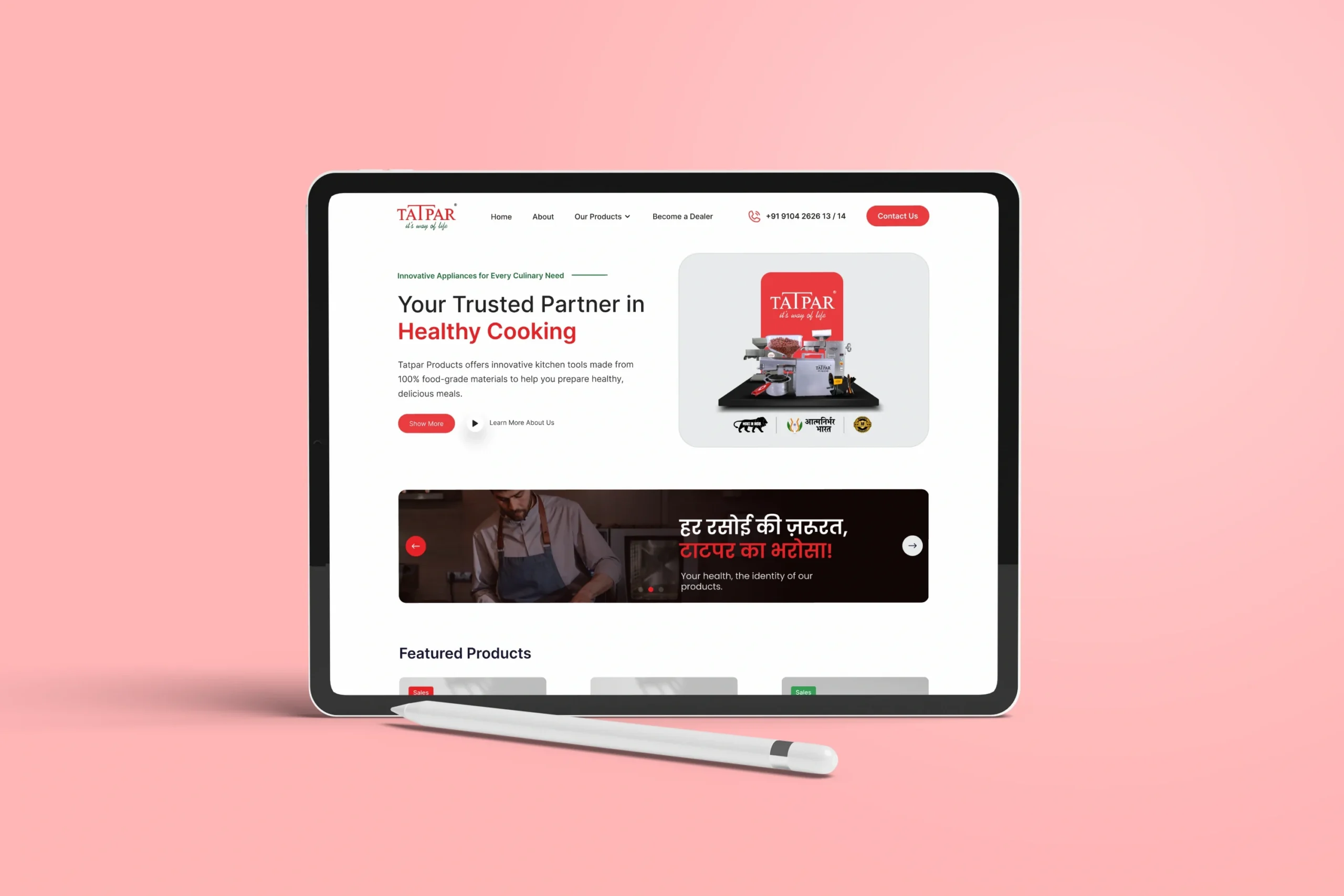 Transforming Tatpar’s Outdated Website into a Scalable Kitchen Equipment Platform Transforming