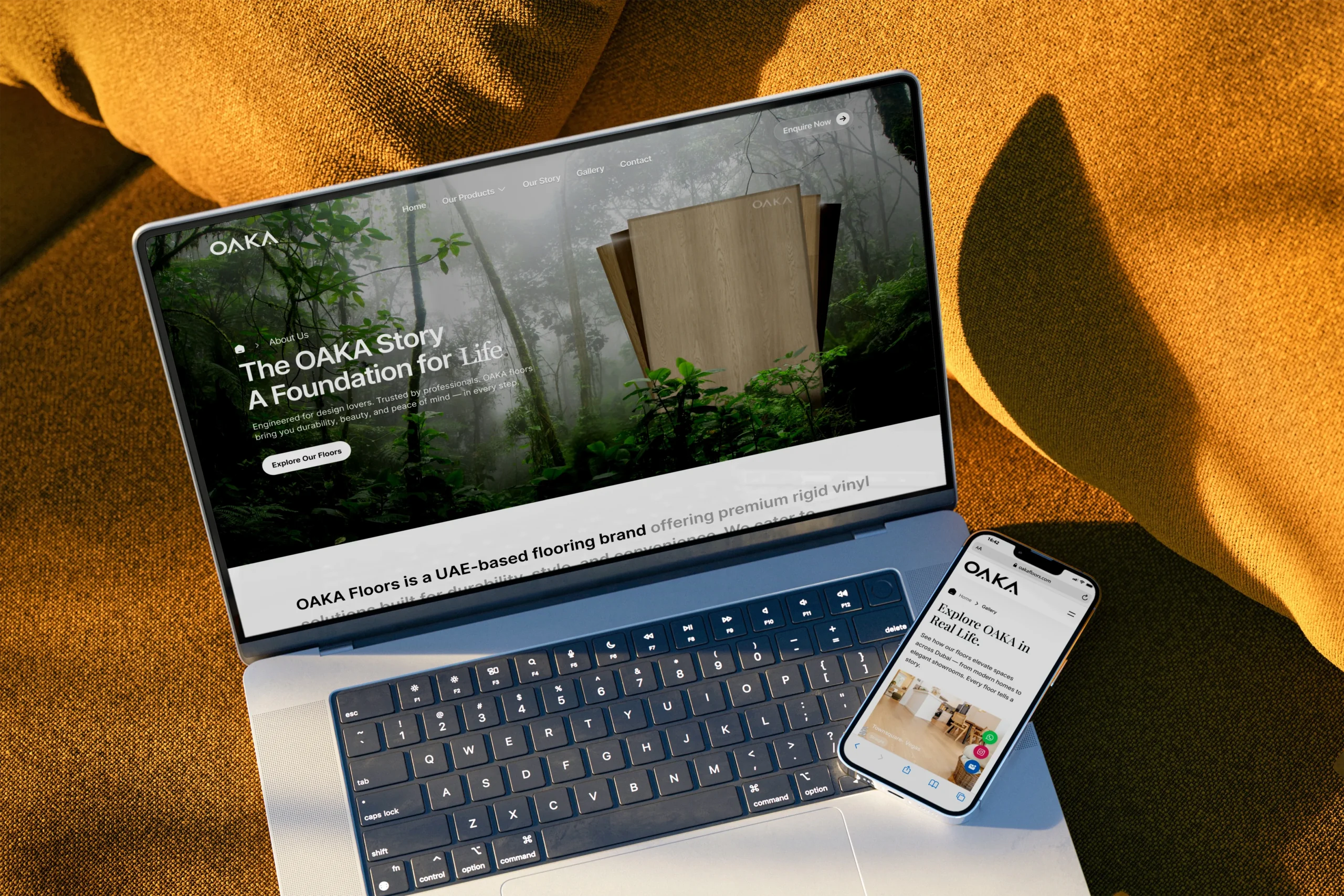 Premium Digital Experience That Matches OAKA’s Luxury Flooring Standards