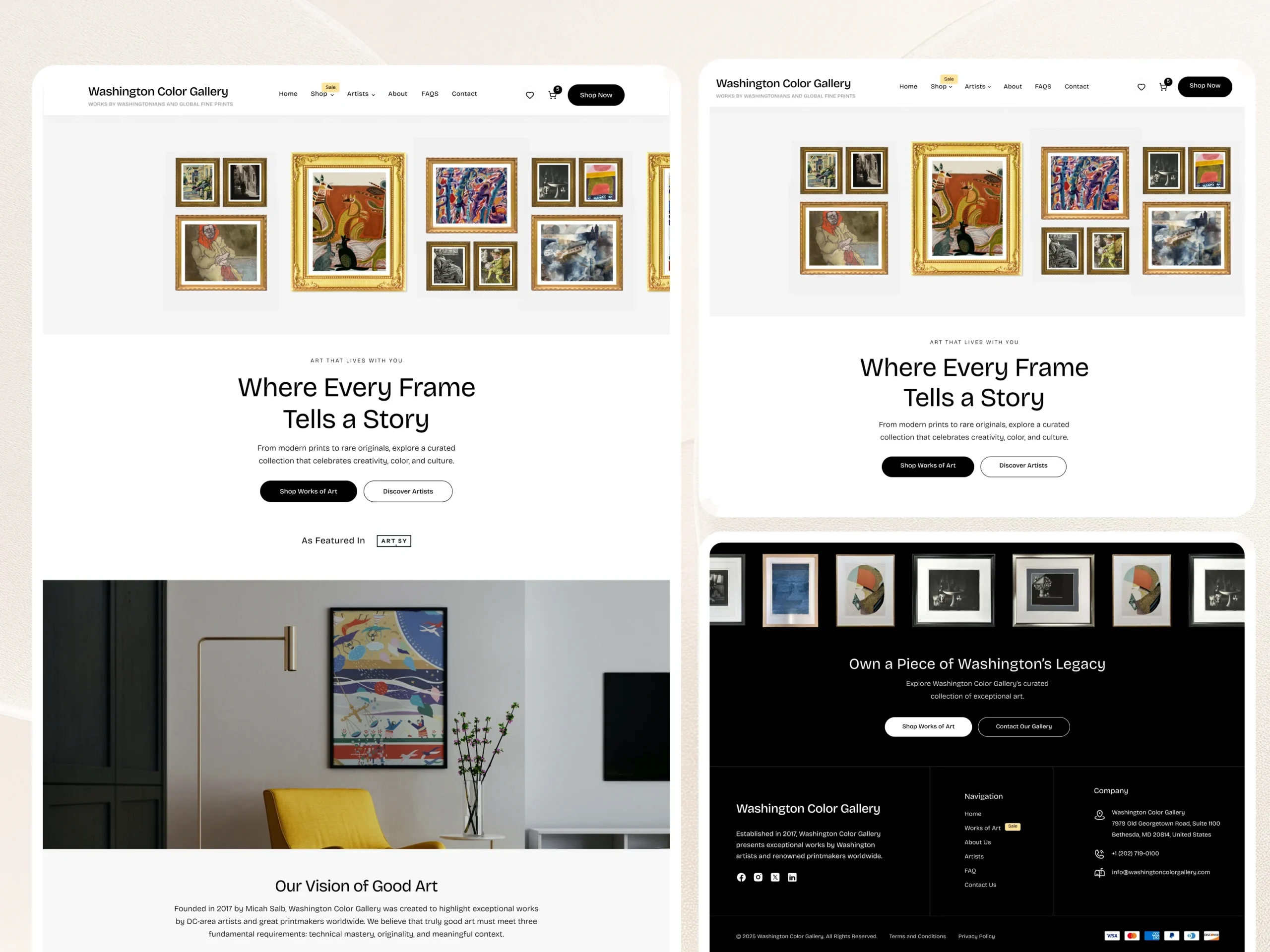 Washington Color Gallery Case Study – WordPress Redesign & Performance Optimization Dribbble Shot Desk - 11 (1)