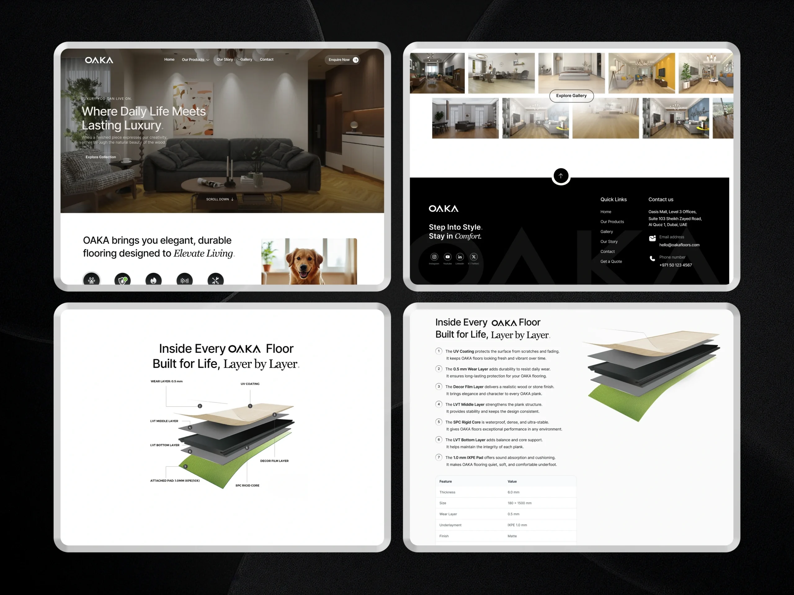 Premium Digital Experience That Matches OAKA’s Luxury Flooring Standards