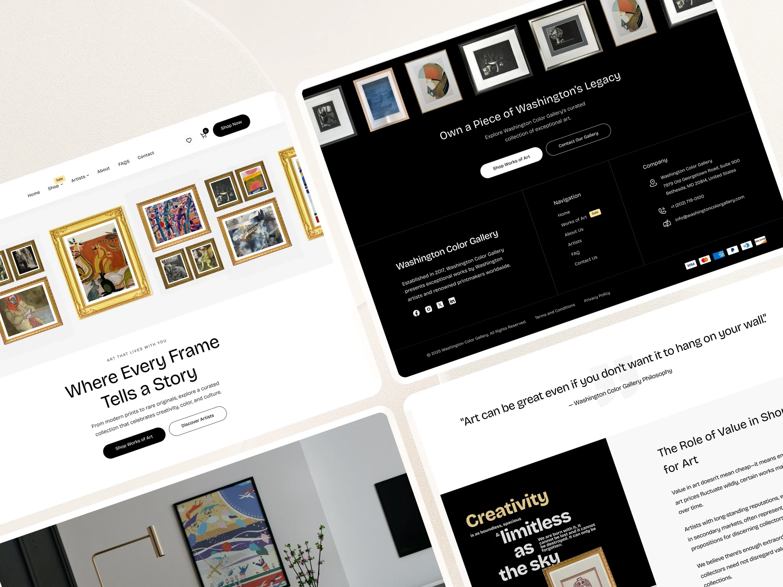 Washington Color Gallery Case Study – WordPress Redesign & Performance Optimization Dribbble Shot Desk - 14 (1)
