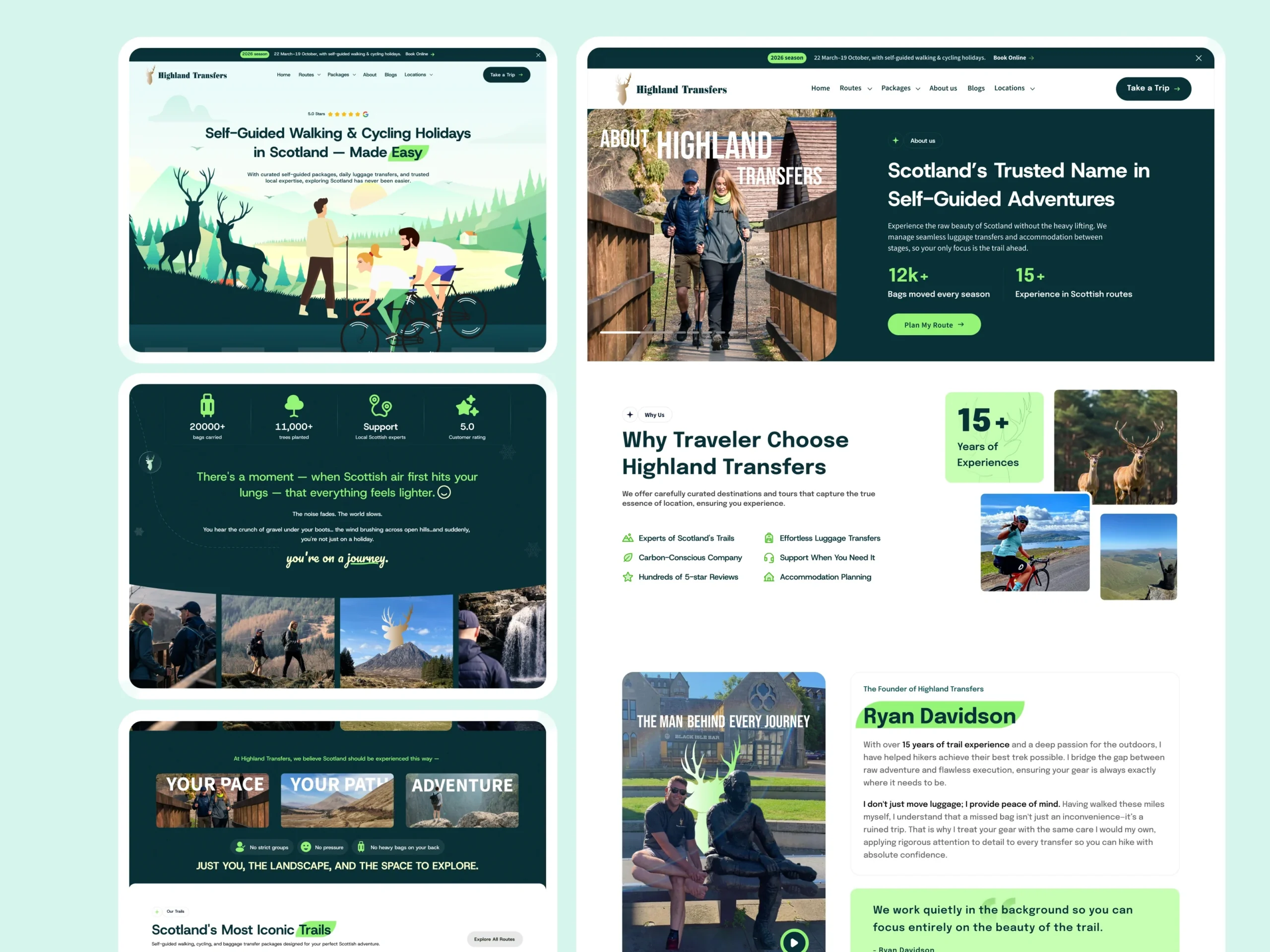 Highland Transfers Website Redesign & Development & SEO Optimization Dribbble Shot Desk - 16