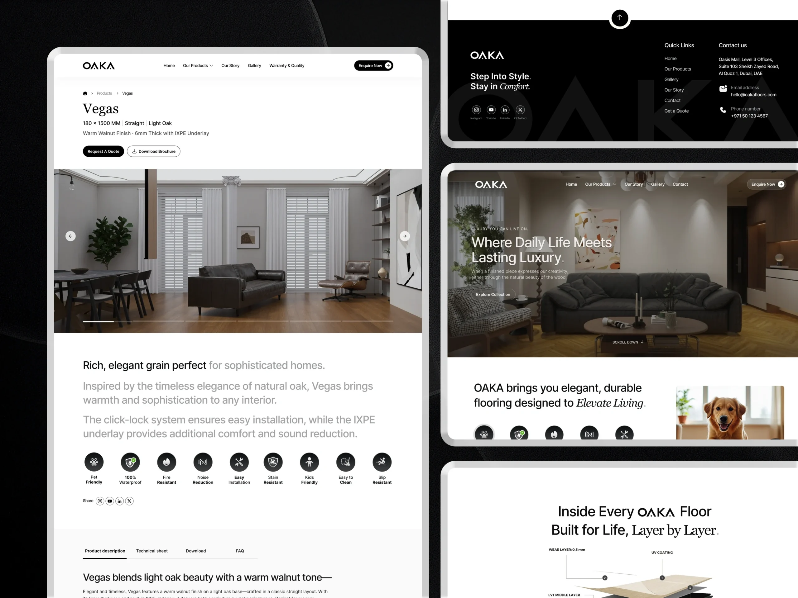 Premium Digital Experience That Matches OAKA’s Luxury Flooring Standards