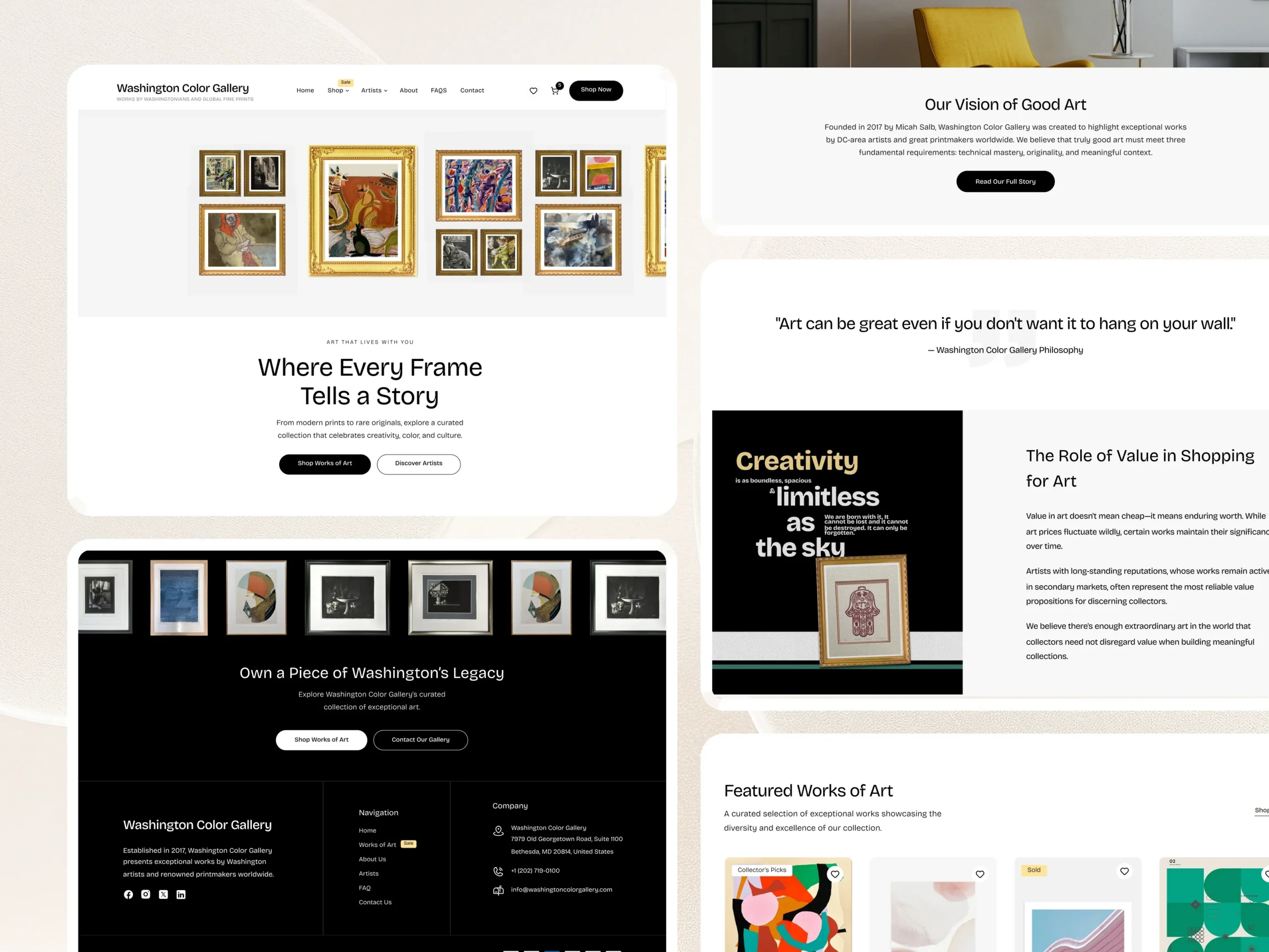Washington Color Gallery Case Study – WordPress Redesign & Performance Optimization Dribbble Shot Desk - 18 (1)