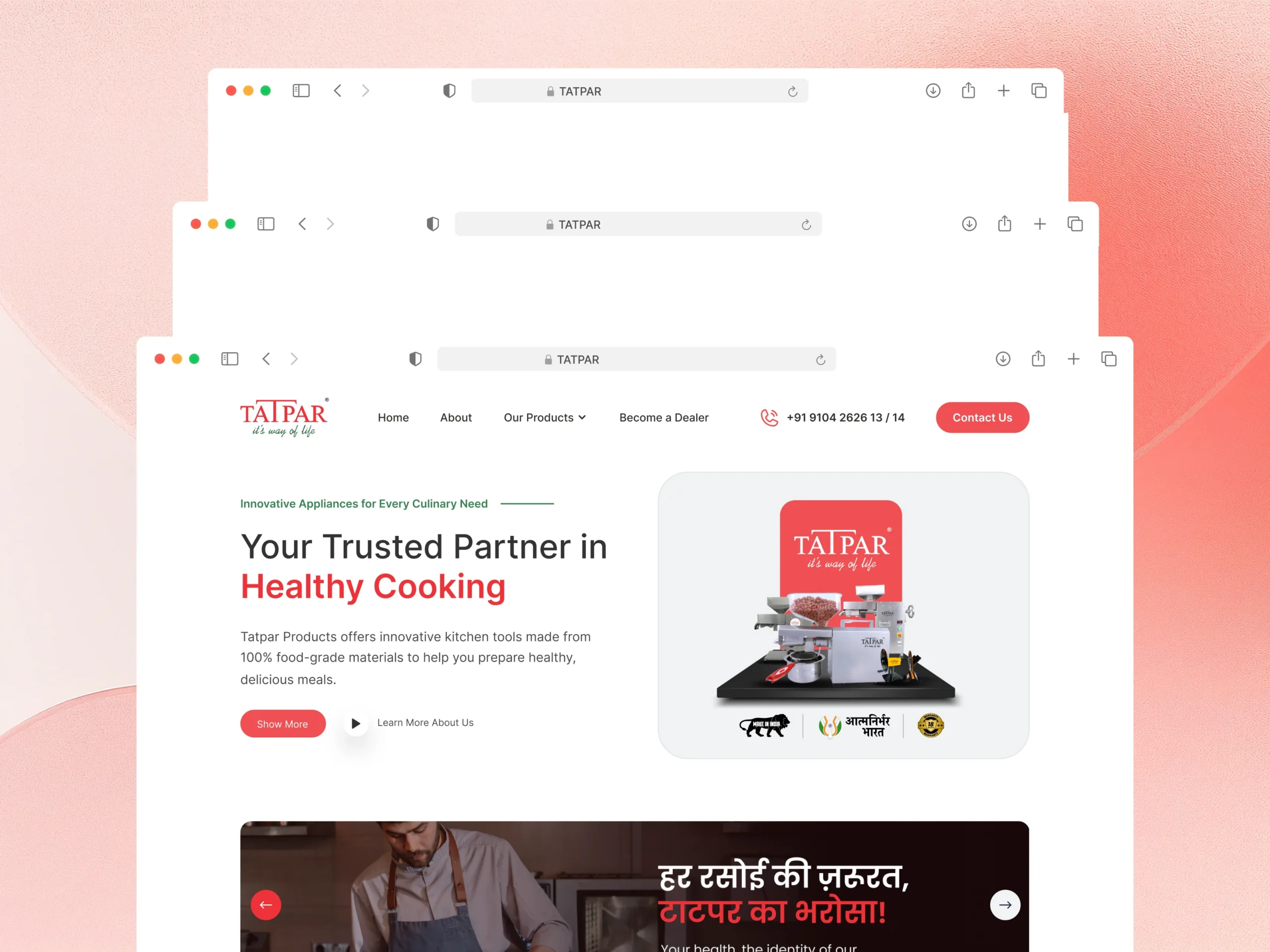 Transforming Tatpar’s Outdated Website into a Scalable Kitchen Equipment Platform Transforming