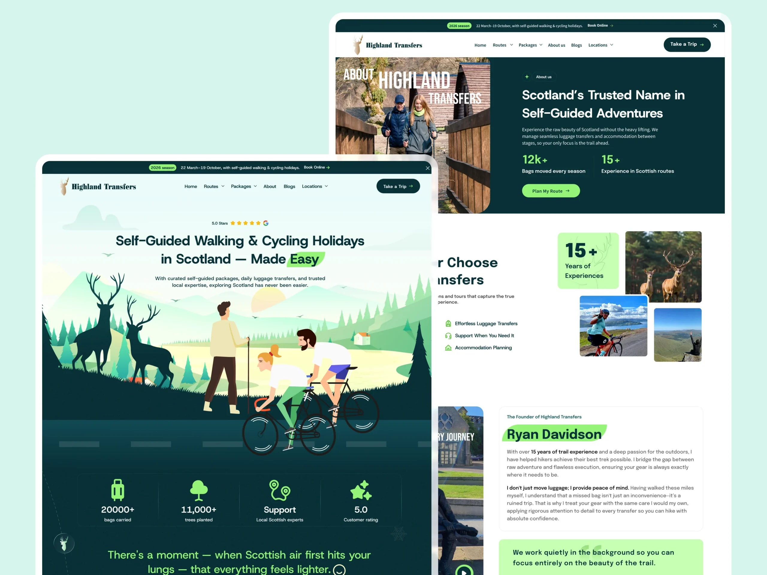 Highland Transfers Website Redesign & Development & SEO Optimization Dribbble Shot Desk - 5 (1)
