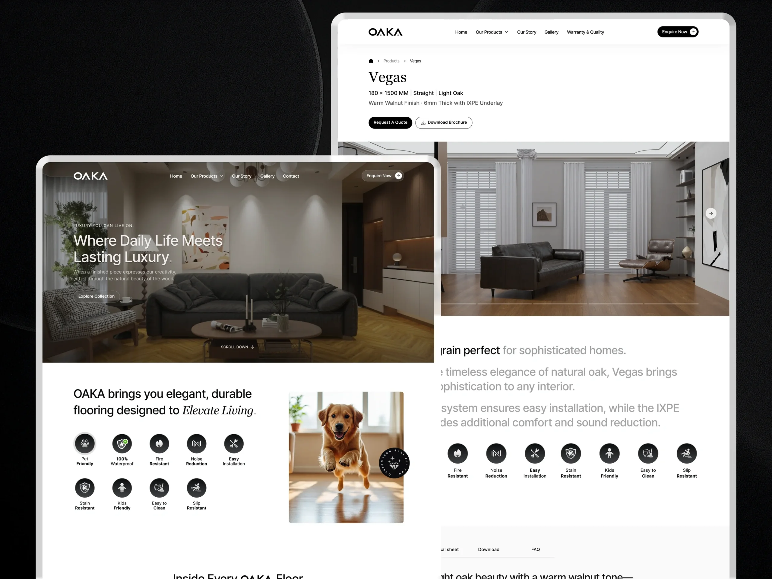Premium Digital Experience That Matches OAKA’s Luxury Flooring Standards