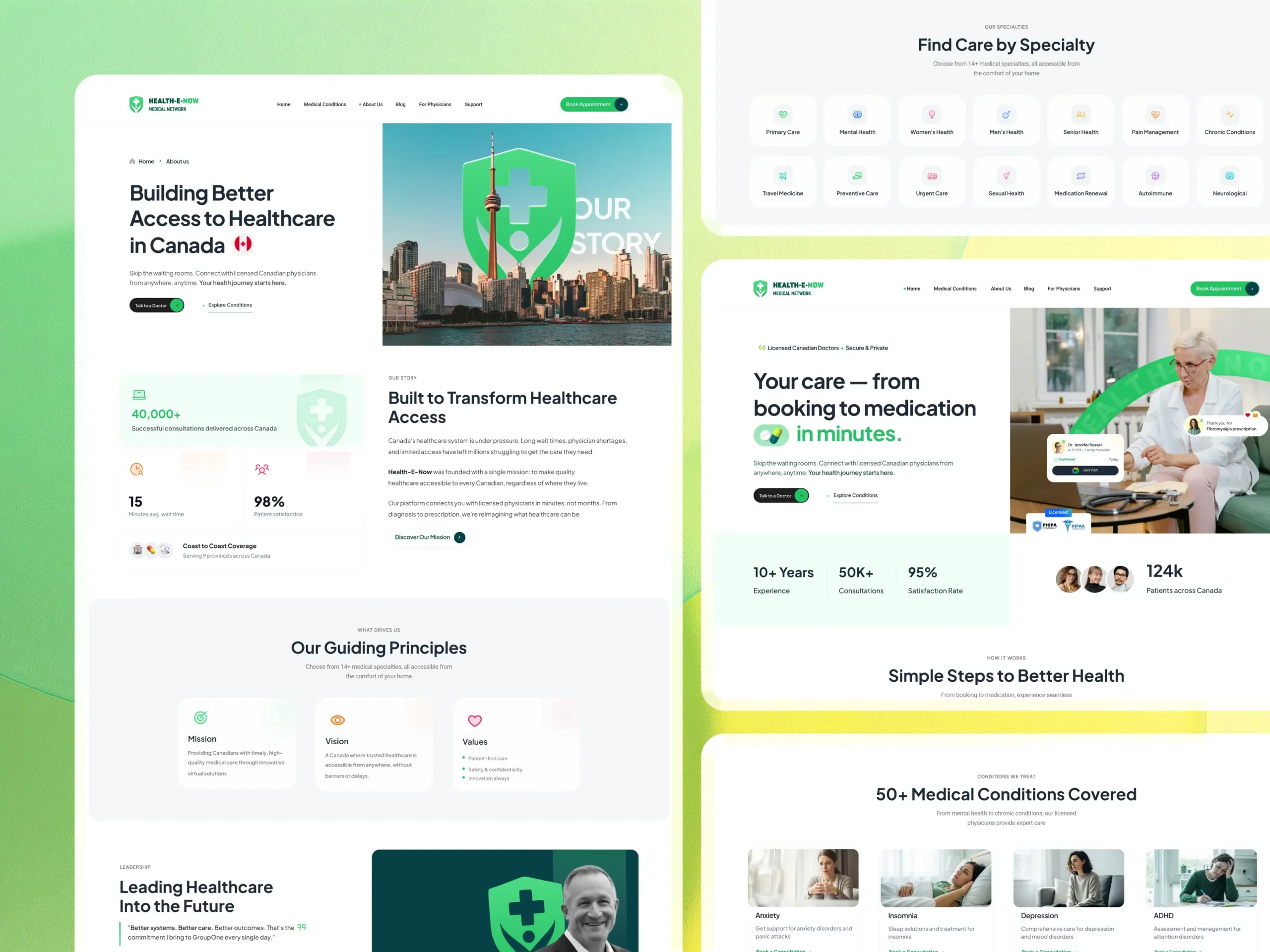 Health-e-now Website Redesign & UI/UX Enhancement health-e-now