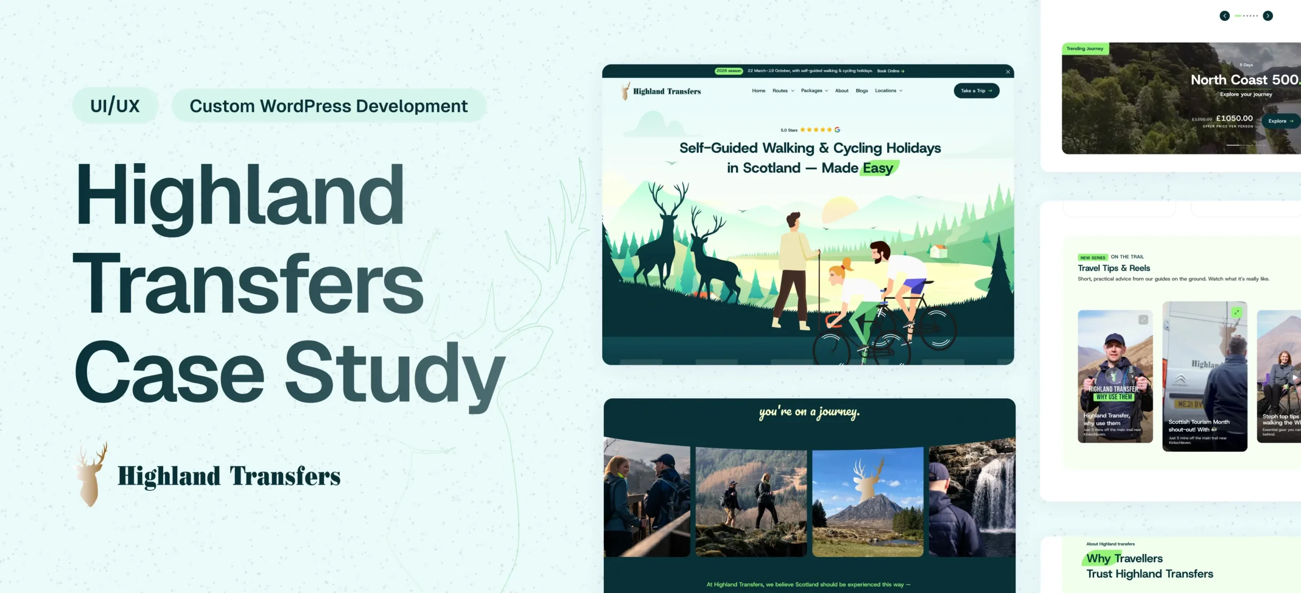 Leading Web Design, Web Development, and WordPress Company Highland Transfers Website Redesign & Development & SEO Optimization
