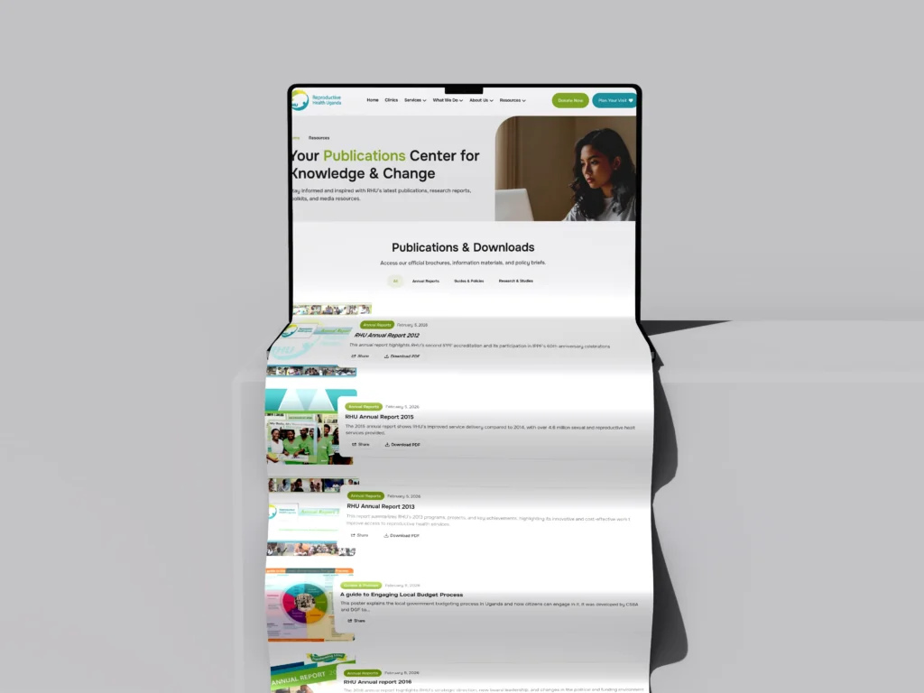 Reproductive Health Uganda (RHU) Website Modernization Case Study | Digital Healthcare Transformation Healthcare Website Development,WordPress healthcare website,healthcare website redesign