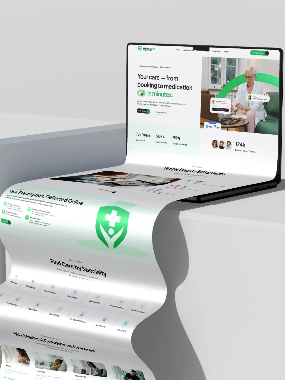 Health-e-now Website Redesign & UI/UX Enhancement health-e-now