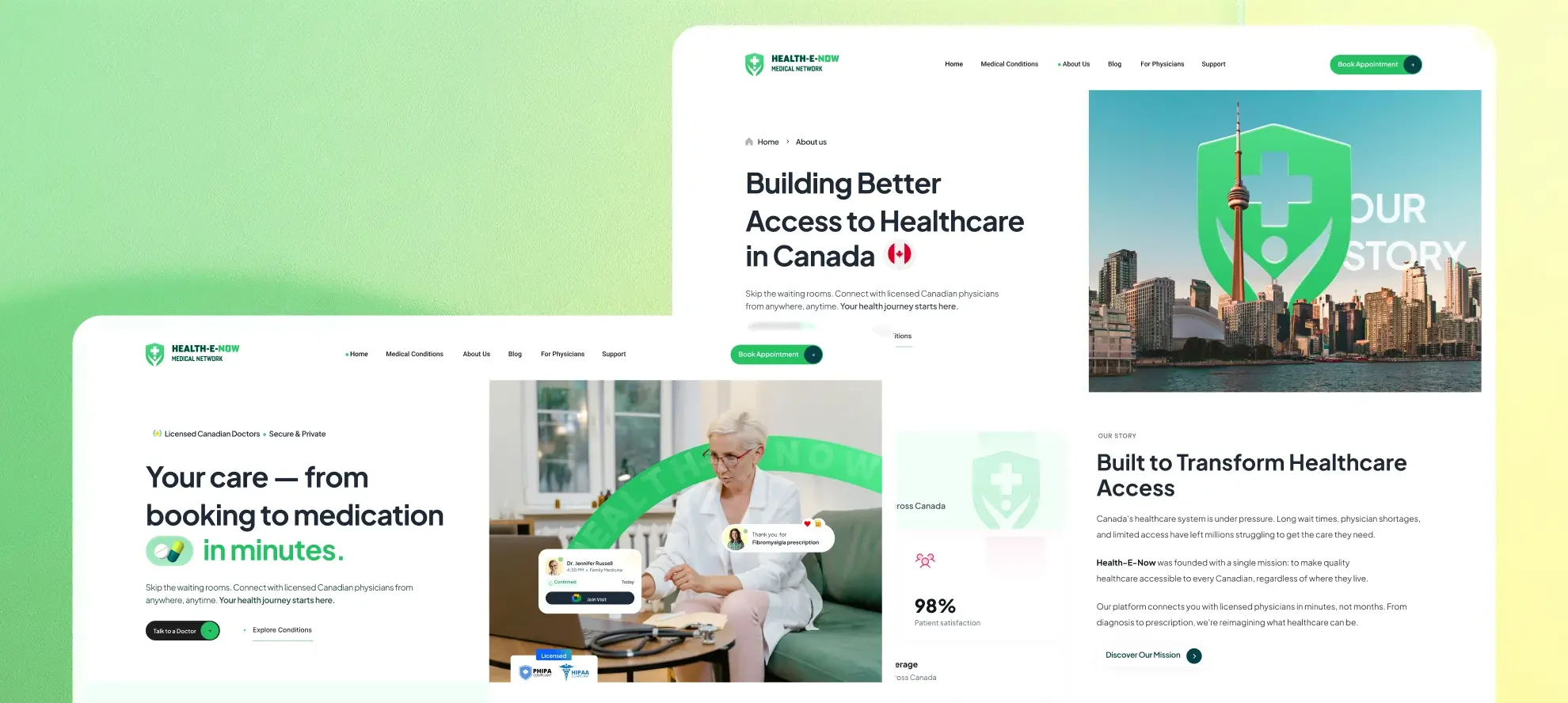 Health-e-now Website Redesign & UI/UX Enhancement health-e-now