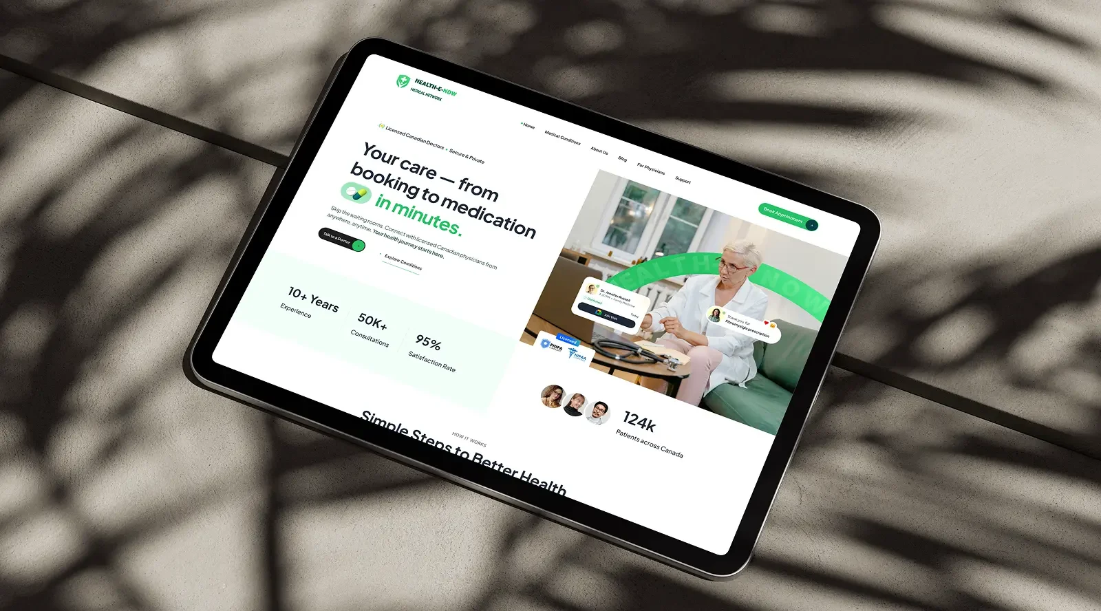 Health-e-now Website Redesign & UI/UX Enhancement health-e-now