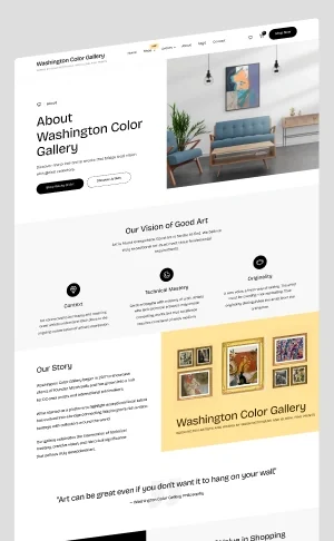 Washington Color Gallery Case Study – WordPress Redesign & Performance Optimization image 1 (2)