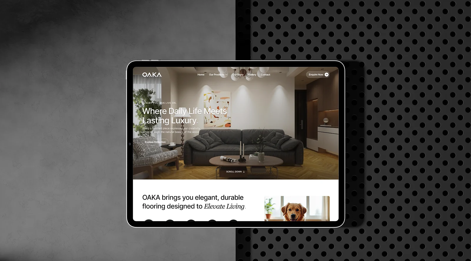 Premium Digital Experience That Matches OAKA’s Luxury Flooring Standards