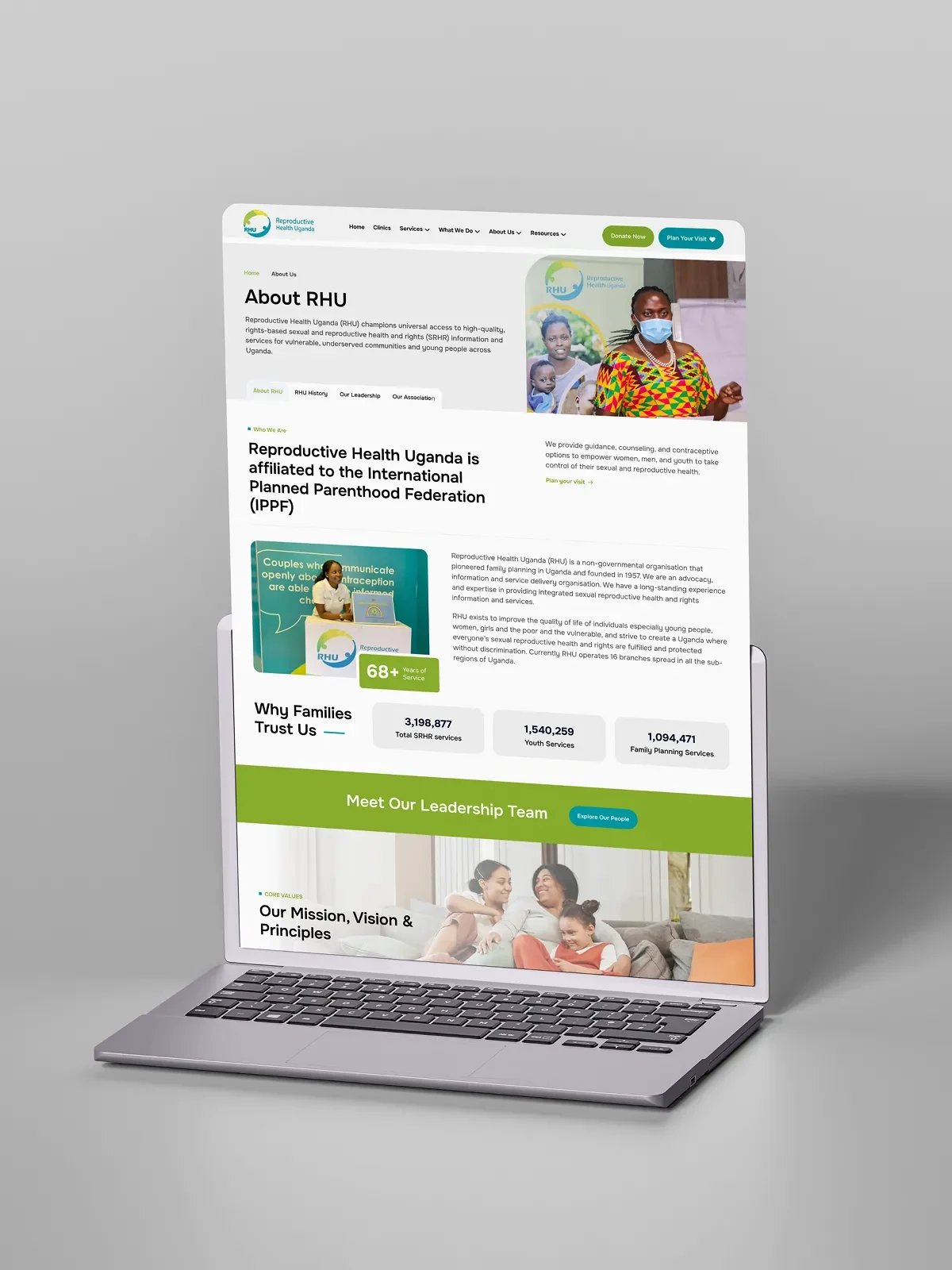 Reproductive Health Uganda (RHU) Website Modernization Case Study | Digital Healthcare Transformation Healthcare Website Development,WordPress healthcare website,healthcare website redesign