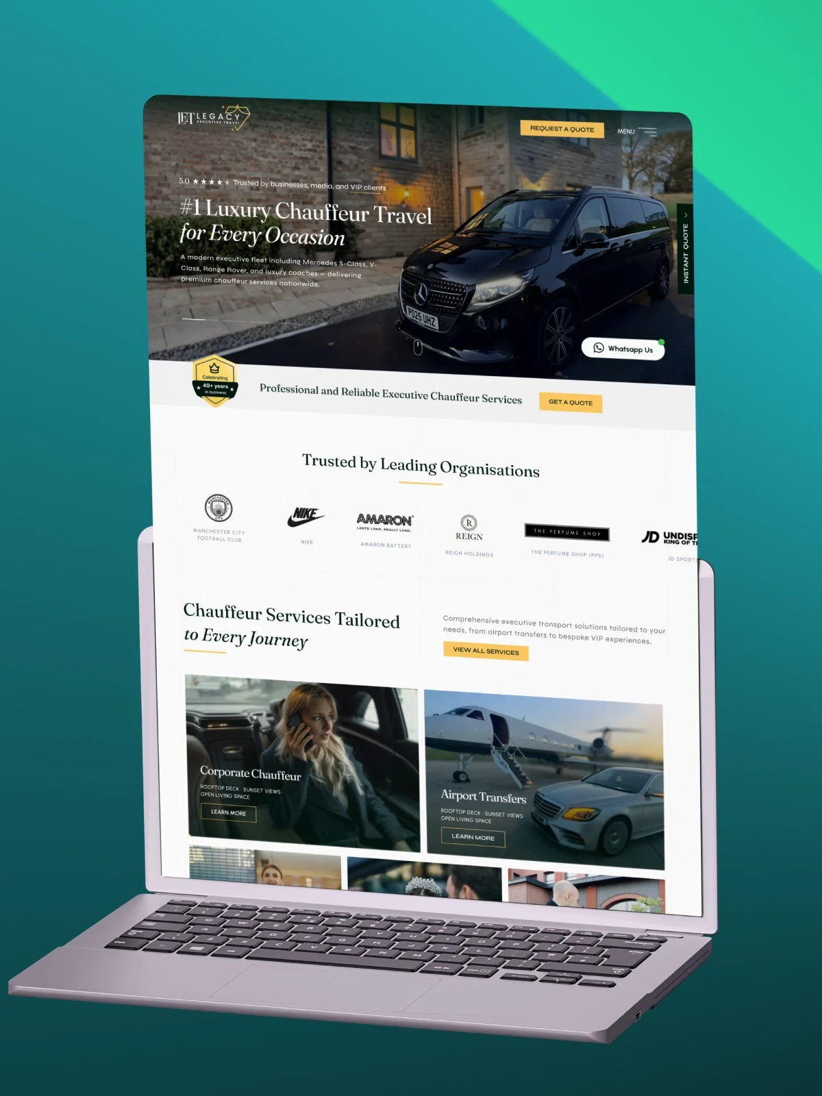 Legacy Executive Travel Website Redesign Case Study – Luxury Chauffeur Platform image 3