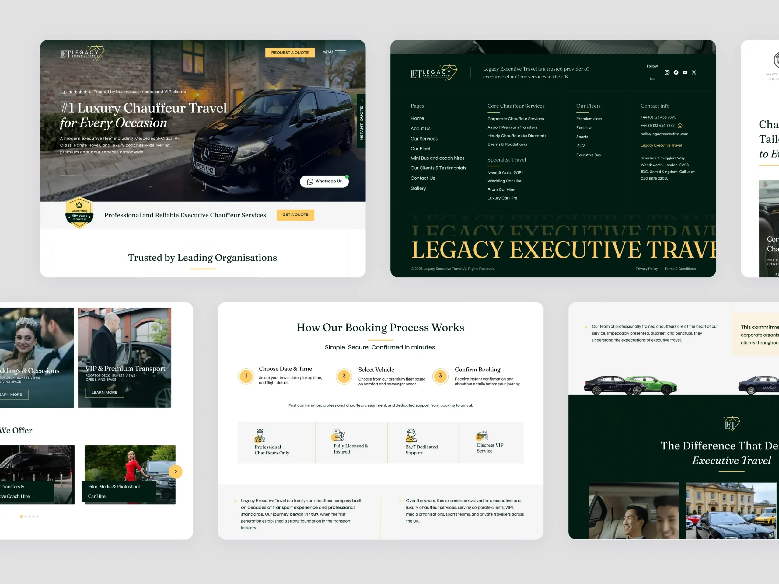 Legacy Executive Travel Website Redesign Case Study – Luxury Chauffeur Platform Legacy Executive Travel