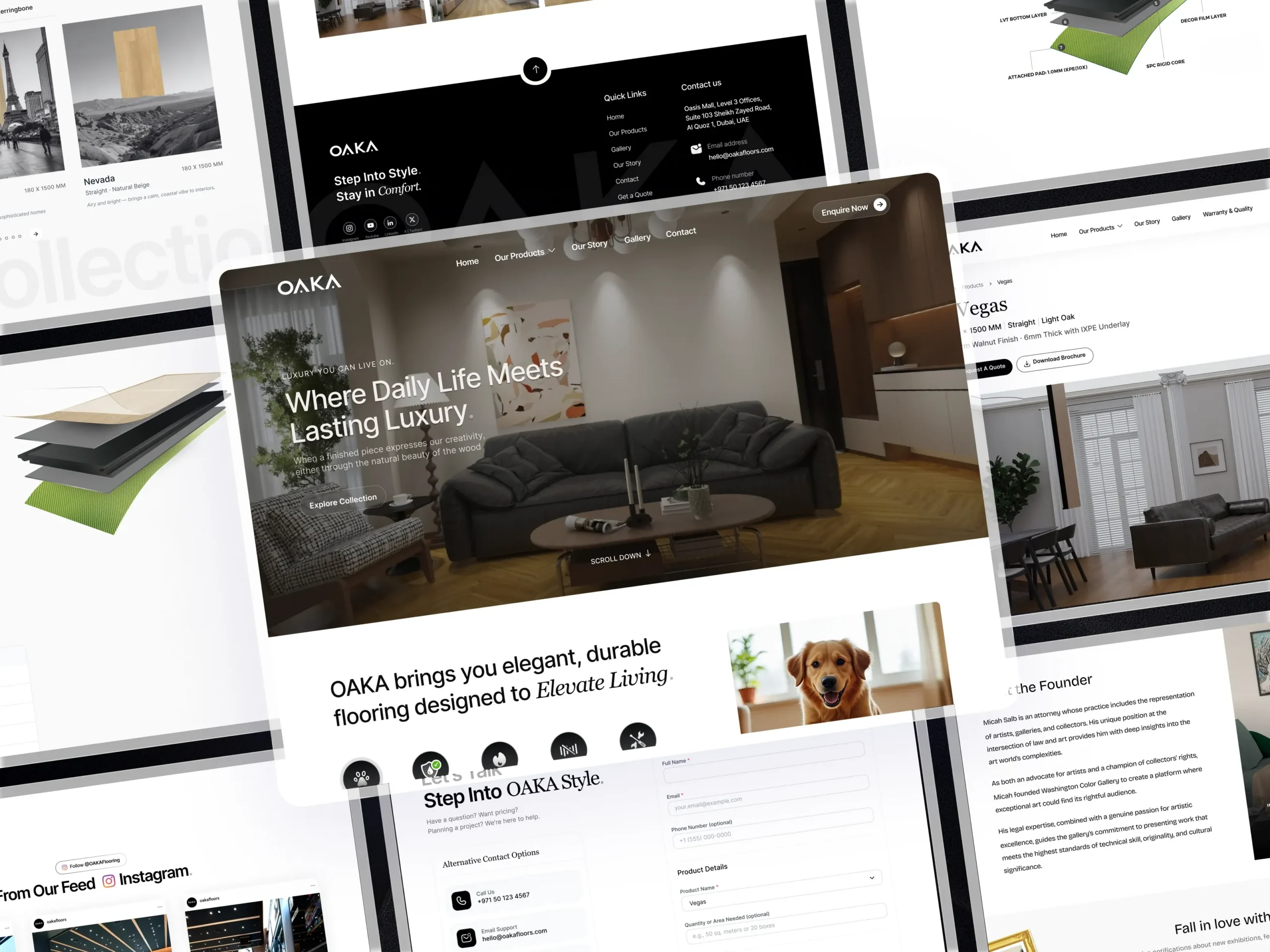 Premium Digital Experience That Matches OAKA’s Luxury Flooring Standards