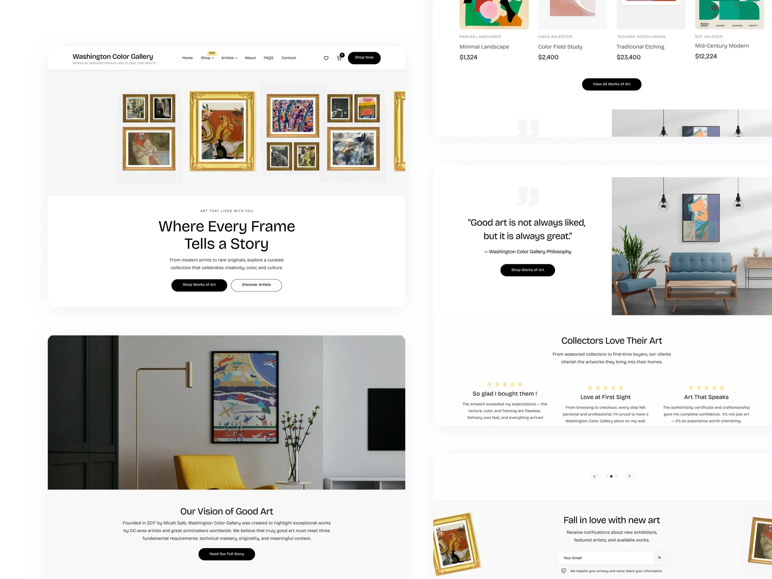 Washington Color Gallery Case Study – WordPress Redesign & Performance Optimization washington-dribblesot-1