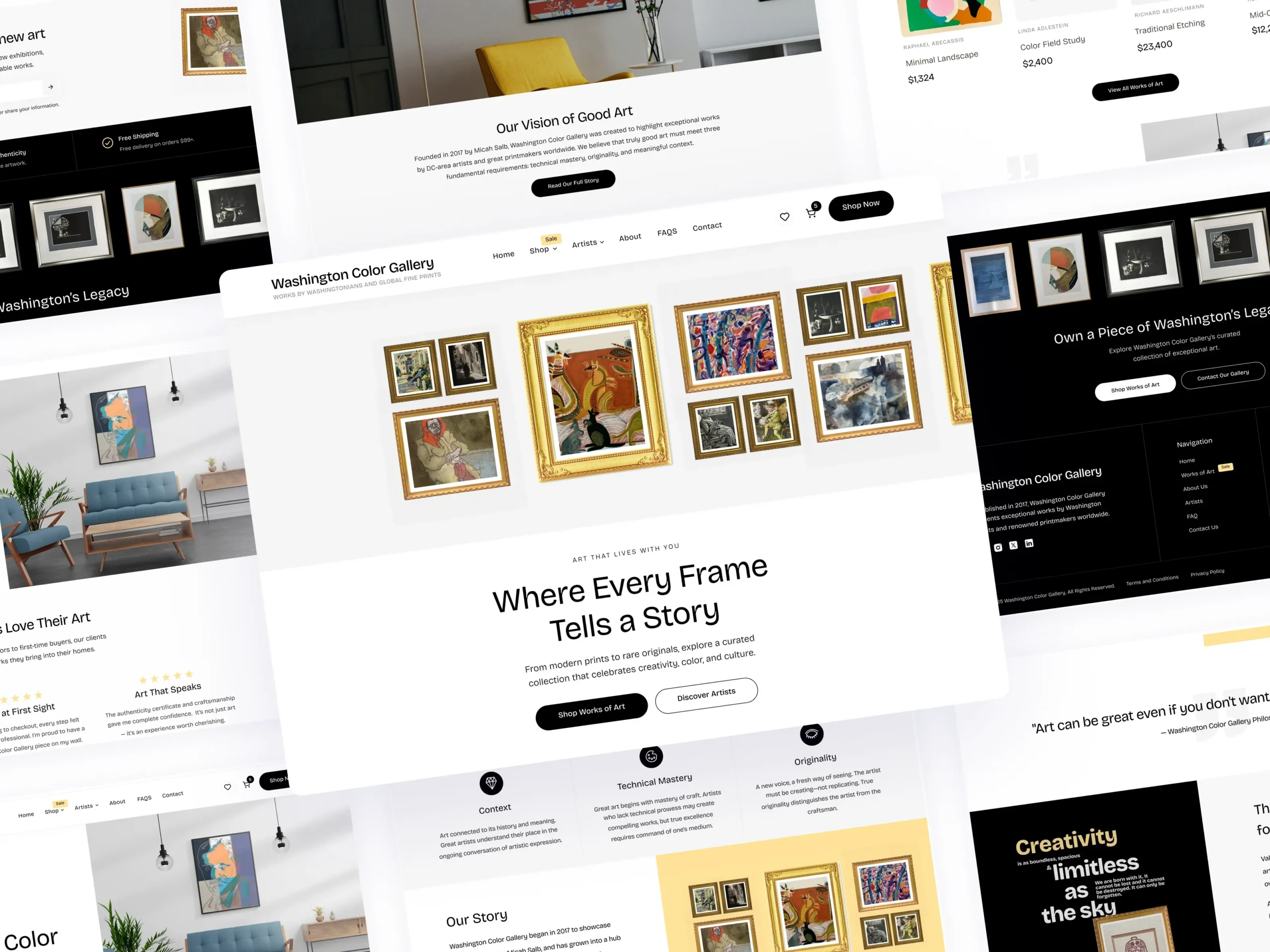 Washington Color Gallery Case Study – WordPress Redesign & Performance Optimization washington-dribbleshot-2